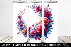 Vibrant Floral Frame, Carnation | 20 oz Tumbler Product Image 2