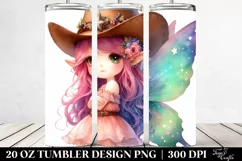 Cute Fairy Cowboy Hat Tumbler Product Image 2