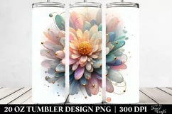Shiny Stained Chrysanthemum 20 Oz Tumbler Product Image 2