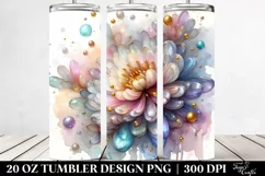 Shiny Stained Chrysanthemum 20 Oz Tumbler Product Image 2