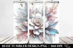 Abstract Shiny Gardenia | 20 oz Tumbler Product Image 2