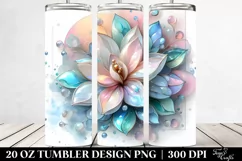 Abstract Shiny Gardenia | 20 oz Tumbler Product Image 2