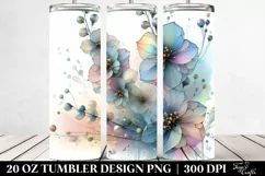 Shiny Stained Delphinium 20 Oz Tumbler Product Image 2