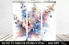Shiny Stained Delphinium 20 Oz Tumbler Product Image 2
