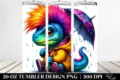 Creative Baby Dinosaur with Raincoat, High-Res PNG Product Image 2