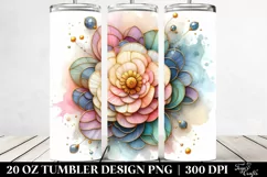 Wooden Stained Ranunculus 20 Oz Tumbler Product Image 2