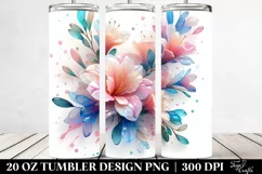 Abstract Shiny Azalea , Transparent 20 Oz Tumbler Product Image 2