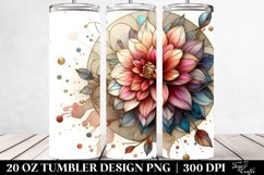 Shiny Stained Dahlia | 20 Oz Tumbler Product Image 2