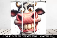 Funny Cow Portrait | 20 Oz Tumbler Product Image 2