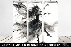 Washed Watercolor Gothic Dancing Fairy | 20 oz Tumbler Product Image 2