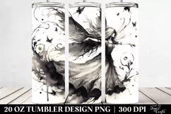 Washed Watercolor Gothic Dancing Fairy | 20 oz Tumbler Product Image 2