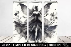Washed Watercolor Gothic Dancing Fairy | 20 oz Tumbler Product Image 2
