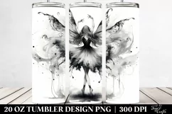 Washed Watercolor Gothic Dancing Fairy | 20 oz Tumbler Product Image 2