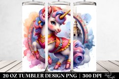 Bullfighting Ring Baby Unicorn. 20 Oz Tumbler Design Product Image 2