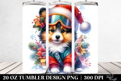 Adorable Baby Collie with Winter Accessories, PNG Product Image 2