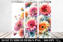 Colorful Washed Gerbera | 20 oz Tumbler Product Image 2