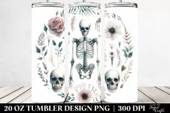 Simple Watercolor Skeleton | 20 oz Tumbler Product Image 2