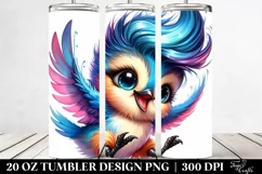 Cute Baby Bird Jumping | 20 oz Tumbler Product Image 2