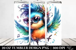 Cute Baby Bird Jumping | 20 oz Tumbler Product Image 2
