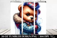 Cute Baby Bear Posed as Model, 20 Oz Tumbler Product Image 2