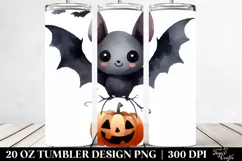 Funny Halloween Clipart with Party Hat 20 Oz Tumbler Product Image 2