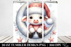 Winter Baby Cow Tumbler Design Product Image 2
