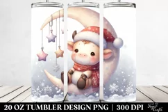 Winter Baby Cow Tumbler Design Product Image 2