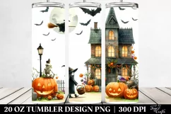 Simple Halloween Clipart with Scene 20 Oz Tumbler Product Image 2