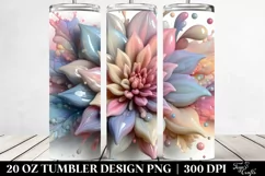 Abstract Glossy Dahlia , Transparent 20 Oz Tumbler Product Image 2