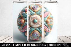 Colorful Pastel Ornament Clipart, Transparent 20 Oz Tumbler Product Image 2