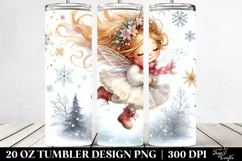 Whimsical Fairy with Snowflakes Clipart 20 Oz Tumbler Product Image 2