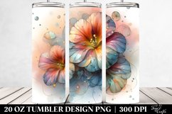 Abstract Shiny Nasturtium Clipart, Transparent 20 Oz Tumbler Product Image 2