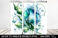 20 Oz Tumbler Sublimation | Shiny Sweet Pea Design Product Image 2