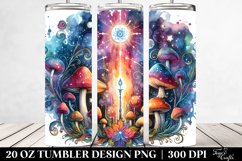Vibrant Celestial Mushroom Clipart 20 Oz Tumbler Product Image 2