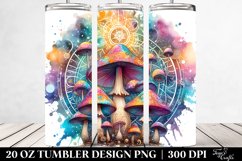 Vibrant Celestial Mushroom Clipart 20 Oz Tumbler Product Image 2
