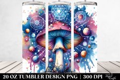Vibrant Celestial Mushroom Clipart 20 Oz Tumbler Product Image 2