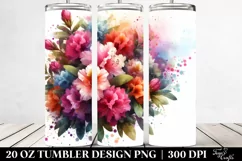 Vibrant Abstract Rhododendron | 20 Oz Tumbler Product Image 2