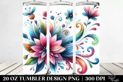 Colorful Whimsical Flower | 20 Oz Tumbler Product Image 2