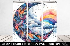 Vibrant Half Moon Whimsical Watercolor Tumbler | 20 oz Product Image 2