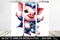 Cute Baby Pig Dressed | 20 oz Tumbler Product Image 2