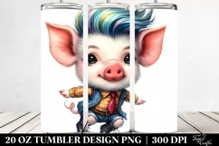 Cute Baby Pig Dressed | 20 oz Tumbler Product Image 2