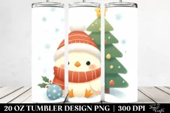 Cute Baby Chicken with Christmas Tree, Transparent 20 Oz Product Image 2