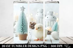Cute Baby Chicken with Christmas Tree, Transparent 20 Oz Product Image 2