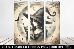 Vintage Witch and Cat | 20 Oz Tumbler Product Image 2