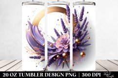 Glossy Lavender with Golden Insertions | 20 Oz Tumbler Product Image 2