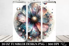 Shiny Cosmos with Metalic Insertions | 20 Oz Tumbler Product Image 2