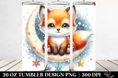 Vibrant Baby Fox Tumbler Design Product Image 2