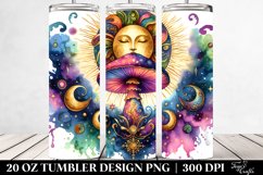 Vibrant Celestial Mushroom Clipart 20 Oz Tumbler Product Image 2