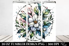 Stained Gardenia with Metalic Insertions | 20 Oz Tumbler Product Image 2
