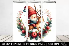 Cute Christmas Gnome and Deer PNG Product Image 2